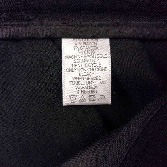 Isaac Mizrahi Live 24/7 Pant Size 10 Black Stretch Straight Leg - Picture 10 of 13